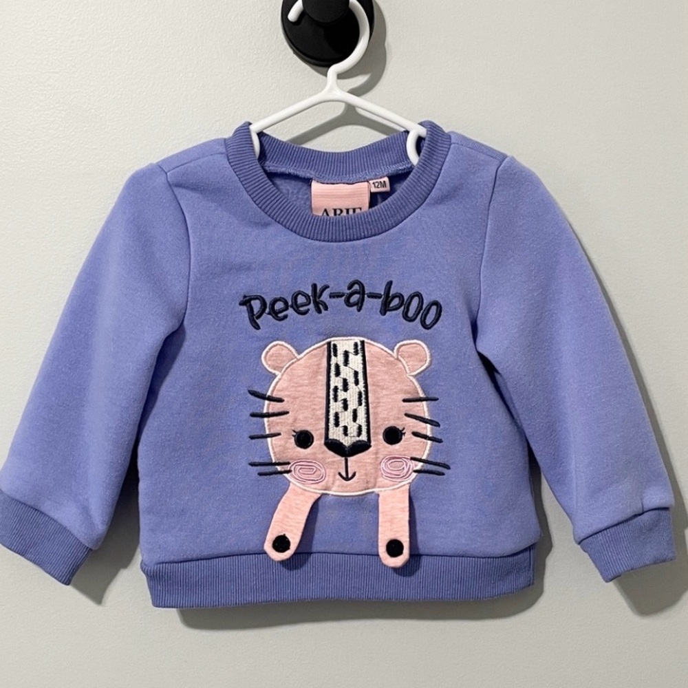 Arie By Ariella Peek-a-boo Purple Sweatshirt 
12 Months